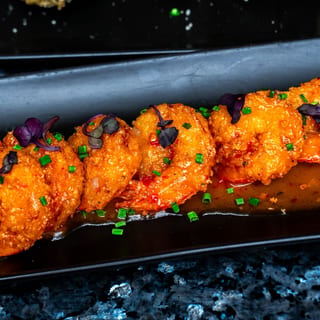 Fried Cilantro Chili Shrimp